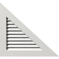 Ekena Millwork 40 W 5 8 h triunghi drept Gable Vent-partea dreapta Pitch funcțional, PVC Gable Vent cu 1 4 plat Trim Cadru