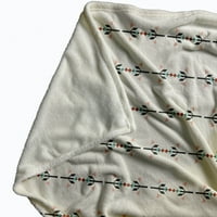 Pur Și Simplu Daisy Jodhpur Stripe Fleece Aruncă Pătură, Gri, Aruncare Standard