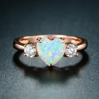 Inel de Opal în formă de inimă Peermont Placat Cu Aur Roz de 18k