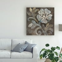 Marcă comercială Fine Art 'White Fresco Floral I' Canvas Art de Albena Hristova