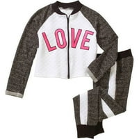 Set de jachete și Jogger de dragoste pentru fete