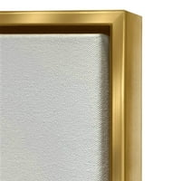 Stupell Industries mână Holding Deco inspirat soare cu raze aur metalic încadrată plutitoare panza arta de perete, 16x20