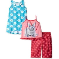 Komar Copii Fete Pijama Rochie Sleepwear Set, Roșu, Dimensiune: 14-16