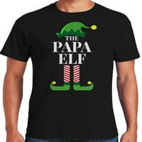 Graphic America vacanță festivă Crăciun Papa Elf bărbați tricou grafic