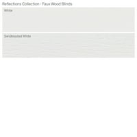 Colecție De Reflecții Personalizate, Jaluzele Din Lemn Fau Fără Fir De 2, Alb Sablat, 7 8 Lățime 48 Lungime