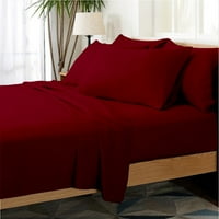 Hotel Collection Rayon derivat din set de lenjerie de pat din bambus, King, Burgundia