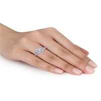 Carat T. W. diamant 10kt Aur Alb filigran inel de logodna