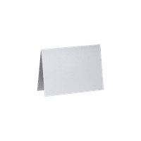 LUXPaper A Pliat Notecards, Argint Metalic, 1 2, 50 Pachet