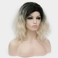 Unic chilipiruri Peruci de păr uman pentru femei Lady 14 Negru alb cret peruca cu capac peruca