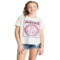 Tricou Justice Girls Cu mânecă scurtă Tie Dye, mărimi XS-XL