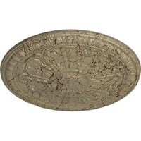 Ekena Millwork 18OD 1 4 p medalion de tavan Raymond, Pictat manual Gobi Desert Crackle