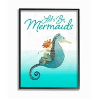 Camera pentru copii de la Stupell Lets Be Mermaids Ocean Sea Animal Kids Nursery Word Design încadrat artă de perete de The Saturday