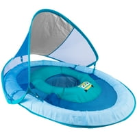 SwimWays Baby Spring Float Sun Canopy, Float gonflabil pentru piscină pentru băieți, albastru