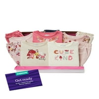 Garanimals Baby Girls Cu mânecă lungă mi & Match Outfit Bundle Kid gift Box, 10 piese, dimensiuni 0 3M-24m