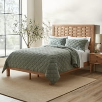 Better Homes & Gardens Bristol Queen Woven Bed, finisaj stejar Natural
