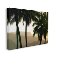 Stupell Industries palmieri luminați de soare vârfuri de munte Galerie foto pânză învelită artă de perete imprimată, Design de