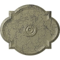 Ekena Millwork 24 W 1 2 H 1 8 P Vals Tavan Medalion, Pictat Manual Castelul Piatra Crackle