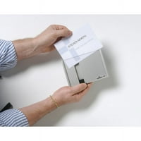 Indicator de informare durabil montat pe perete - 6-1 8 4-3 8 - formă dreptunghiulară-acrilic, aluminiu - ușor de Actualizat-argint-pachet
