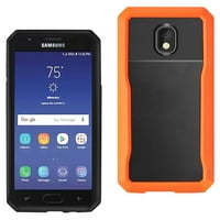 Carcasă rezistentă la șocuri Samsung Galaxy J cu acoperire completă în portocaliu pentru utilizare cu Samsung Galaxy J 3-pack