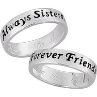 Inel Personalizat Din Argint Sterling Sisters Forever