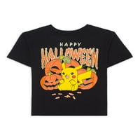 Tricou Grafic Pokemon Boys Halloween, Pachet 2, Dimensiuni 4-18